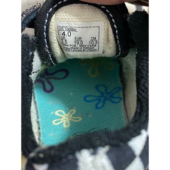 Vans Kids Sneakers Checkerboard Yellow Stripe Blue Sole Size 4 - Picture 4 of 9